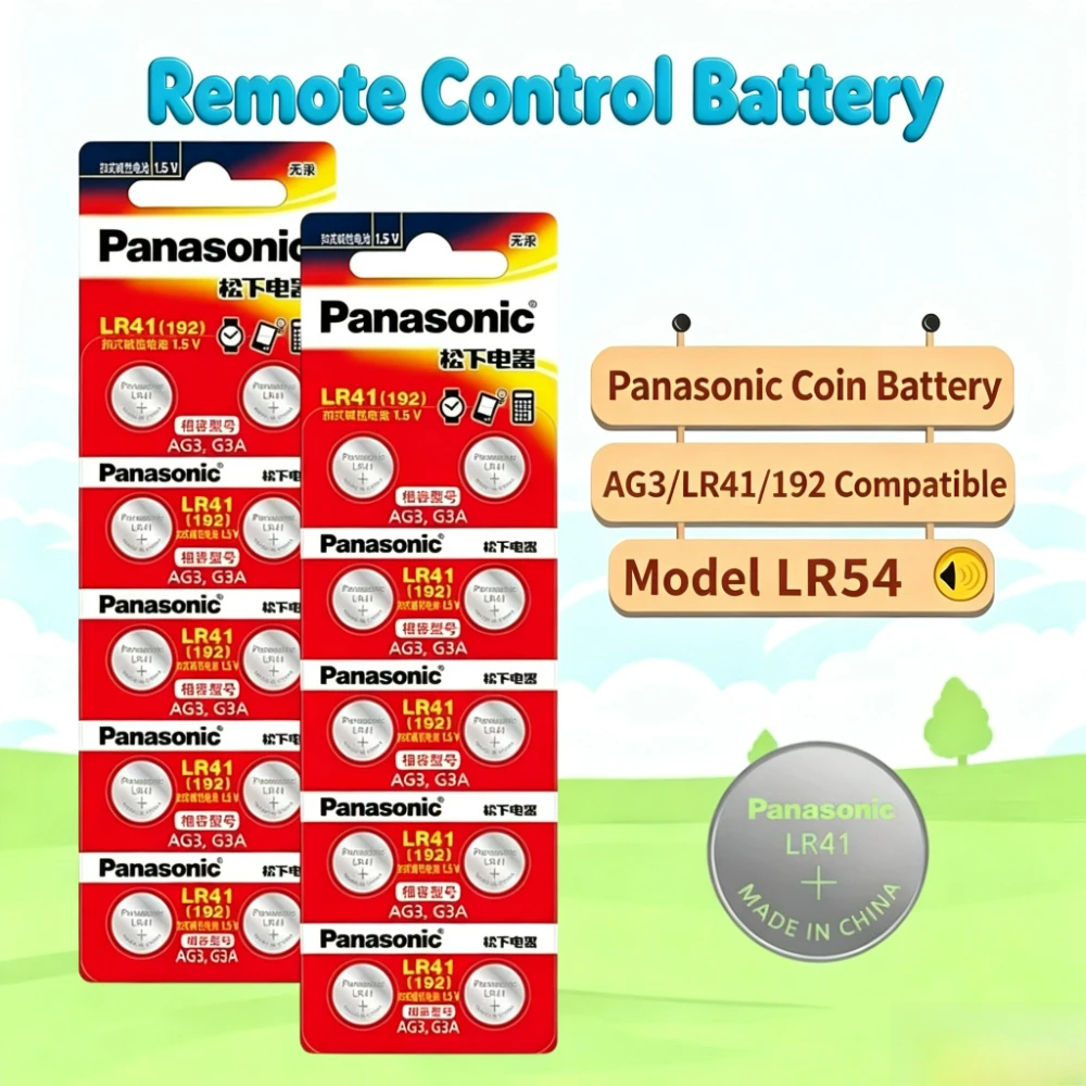 2-100PCS Original Panasonic AG3 SR41 1.55V Watch Button Batteries192 L736 384 SR41SW CX41 LR41 392 Lamp Chain Finger Light
