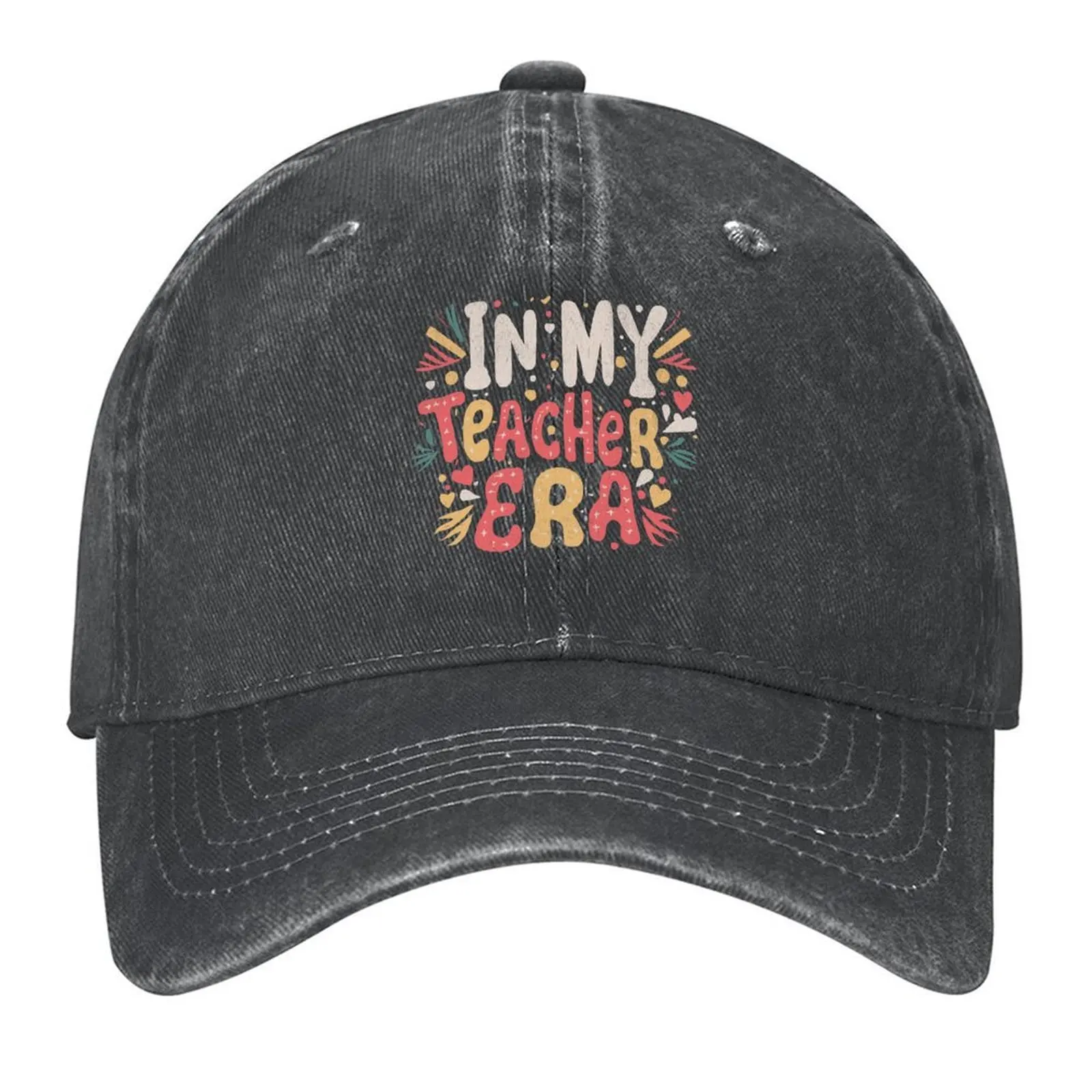 

In My Teacher Era Groovy Teacher Gift Baseball Cap Rugby Trucker Hat summer hat Sunhat Men Luxury Brand Women's