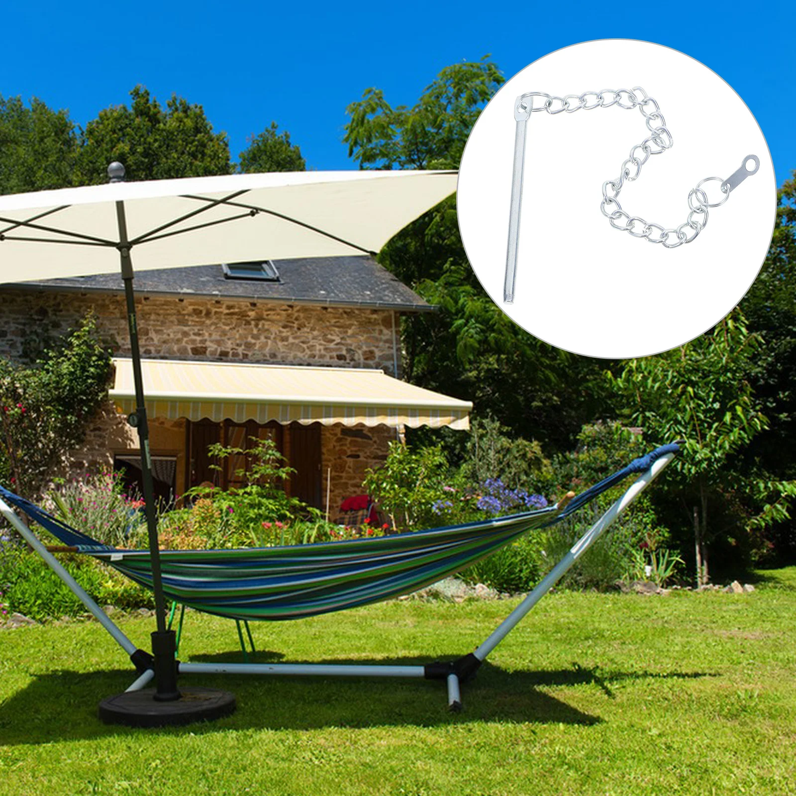 

Pin Chain Outdoor Umbrella Accessories Lifting Part Accessory Engine Hoist Metal Liftblock Clamps for Deck Garden