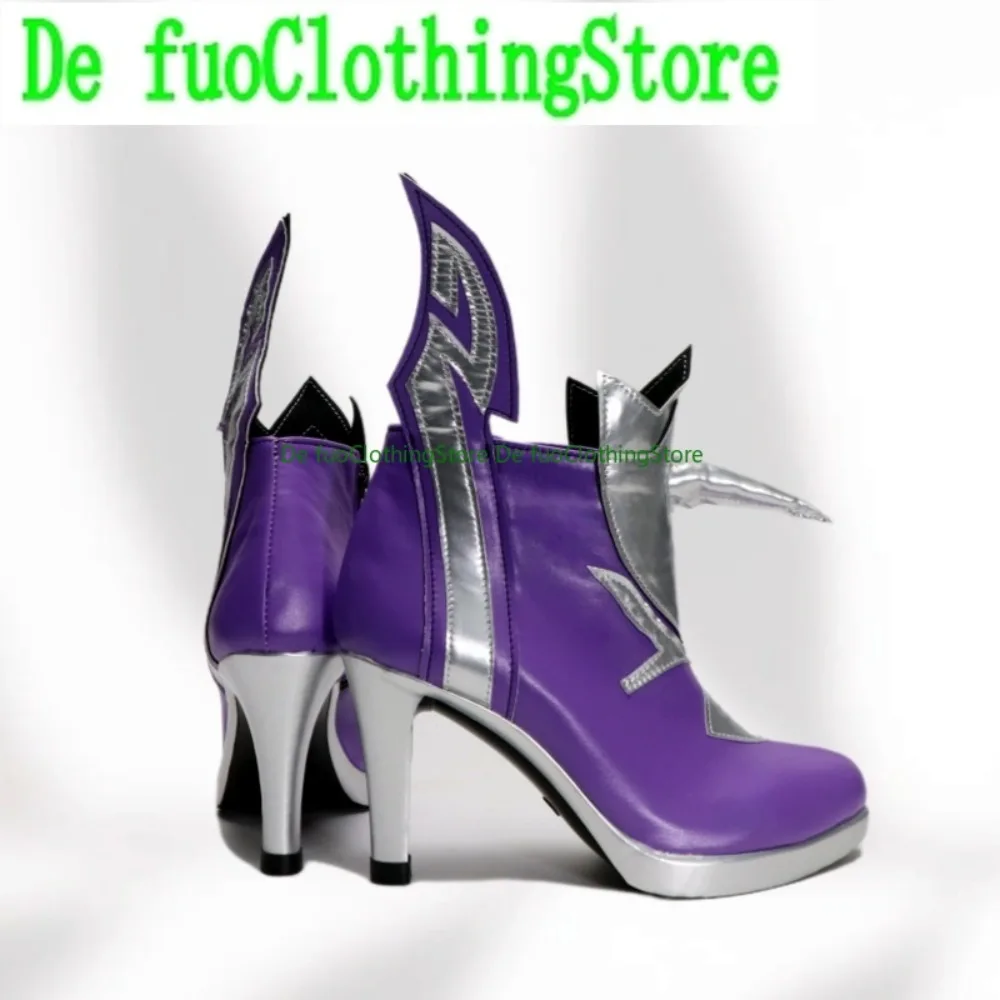 

DefuoClothing Genshin Impact Skirk Cosplay Shoes Mysterious Swordmaster Boots Halloween Carnival Party Costumes Accessory Shoes