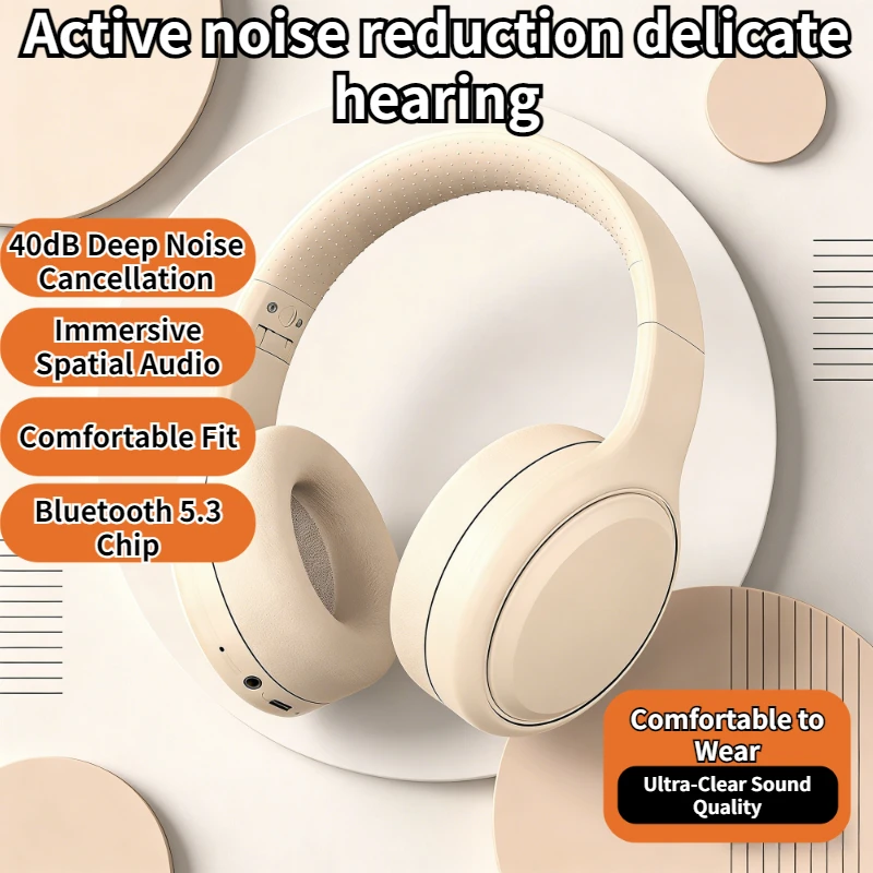 

Bluetooth 5.3 Headsets Gaming Headphones Dual Mode Wireless Earphones Foldable Noise Reduction Music Headsets For iPhone Xiaomi