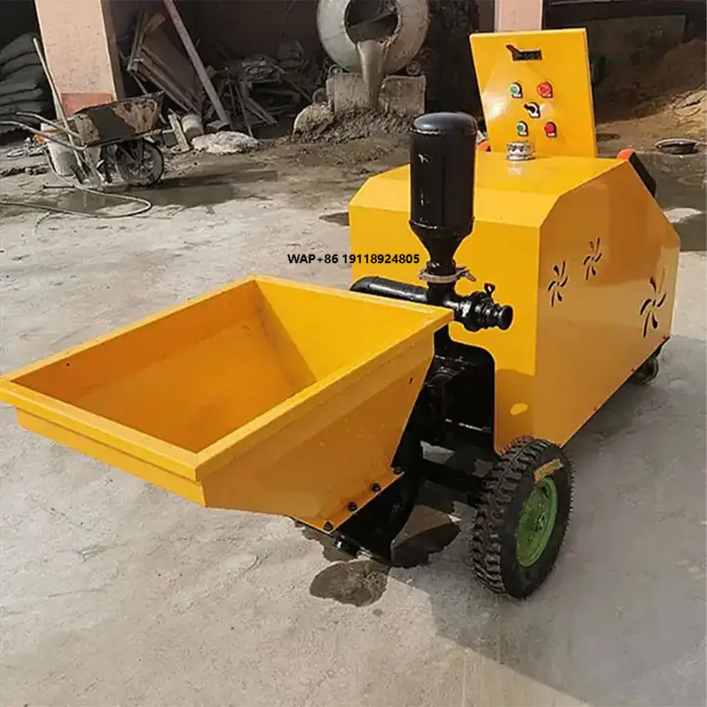Cement Sand Mortar Spraying Machine With Mixer Mortar Spray Machines 220v