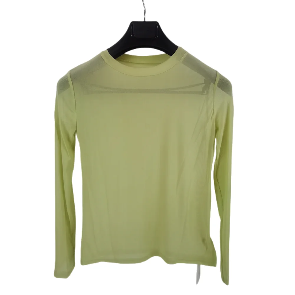 Solid Basic T-shirts Women Sheer Lace ThinTransparent Long Sleeve Sun Protection Mesh T Shirt Tops Blouse For Woman Covers Blusa