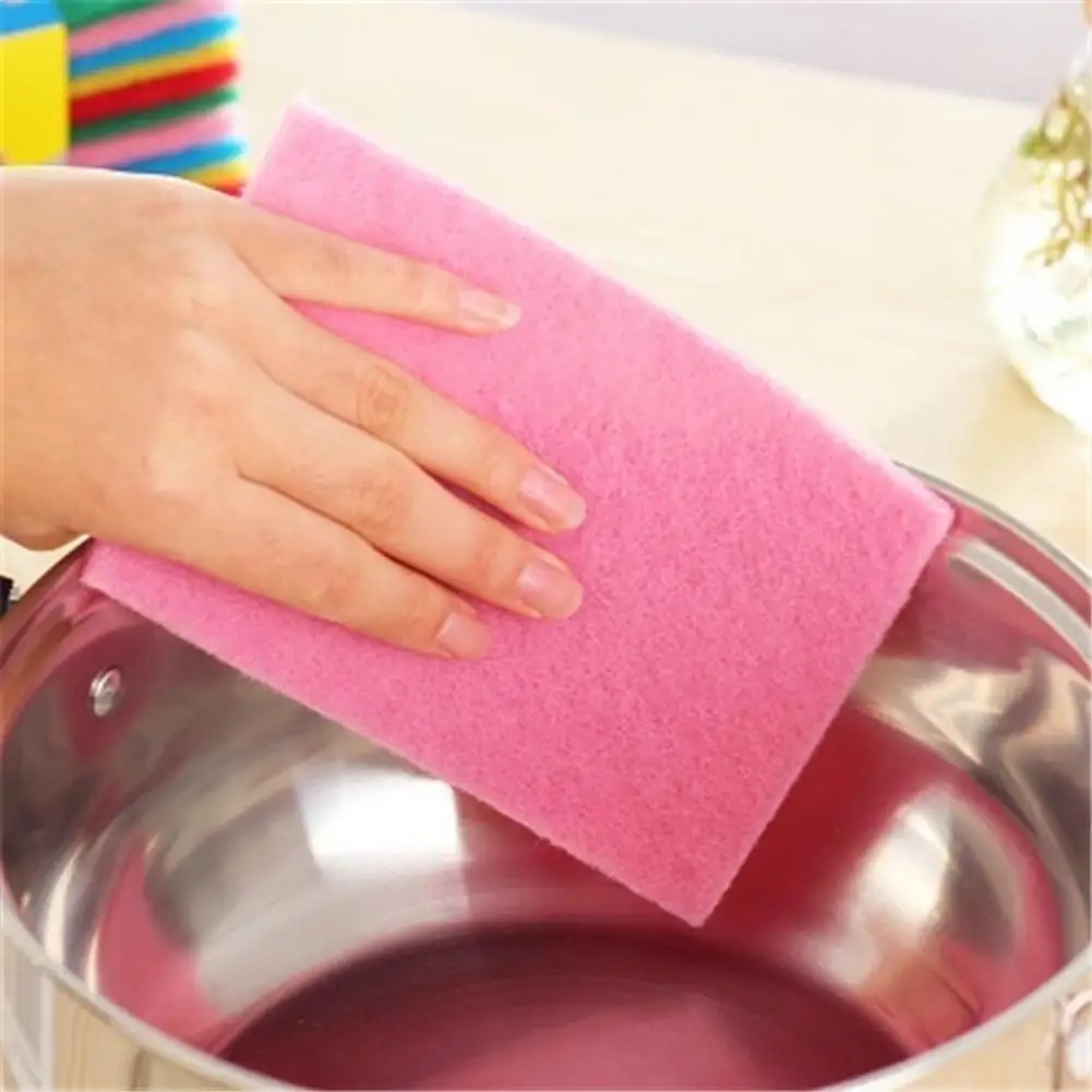 20Pcs Kitchen Cleaning Sponge Scouring Pad Anti-grease Double Sided Home Cleaning Pot Pan Washer Scrubbing Pad Dish Scrubber