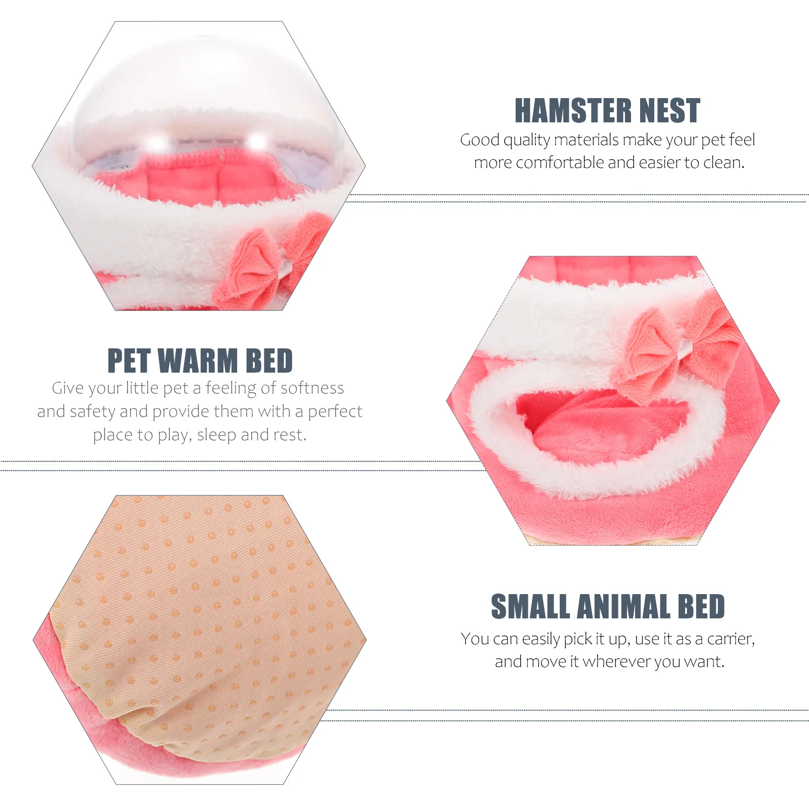 

1pc Small Pet Warm Nest Acrylic Lightweight Detachable Cover Transformable Hammock For Hamster Squirrel Mouse Hedgehog Winter