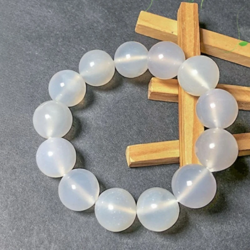 

Natural White Bracelet Agate Boutique White Bracelet Ice Type Popular Jewelry