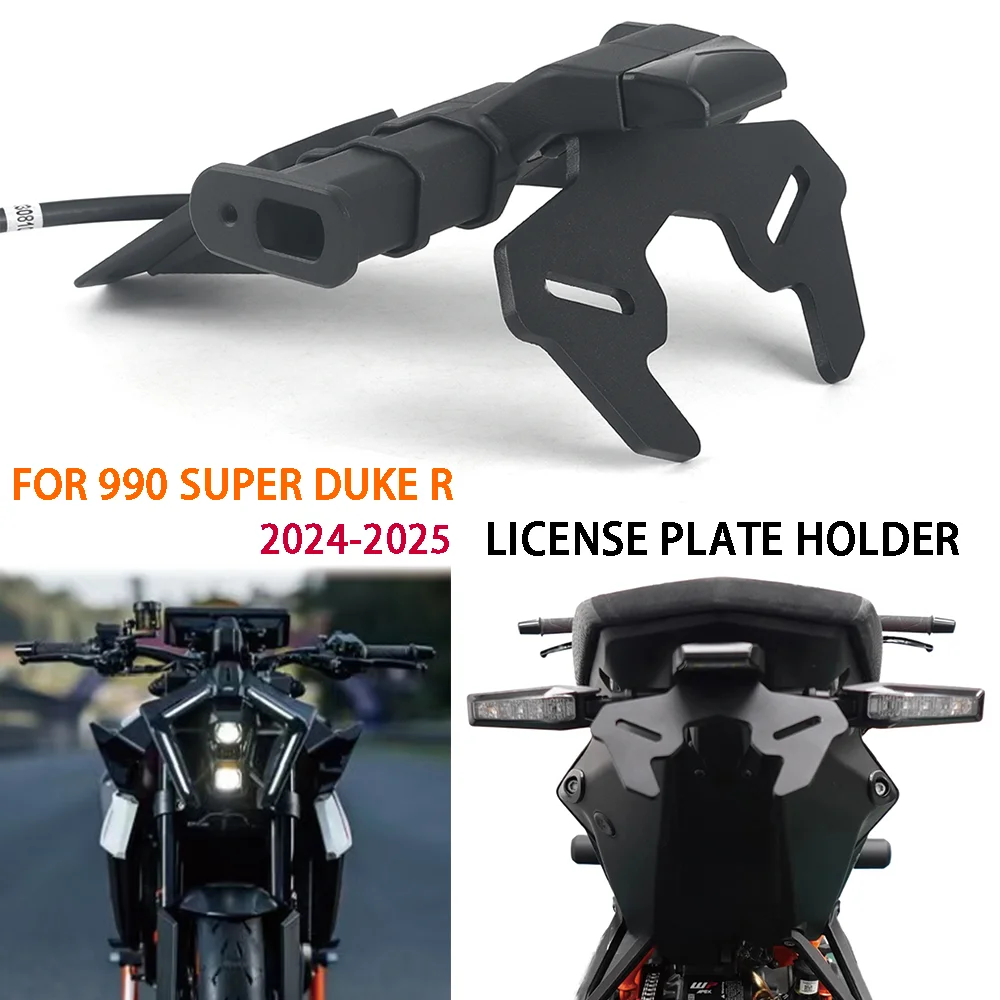 

New 2025 License Plate Holder Rear Tail Tidy Fender For KTM 990 Super Duke R 2024- Rear license plate fixing bracket kit