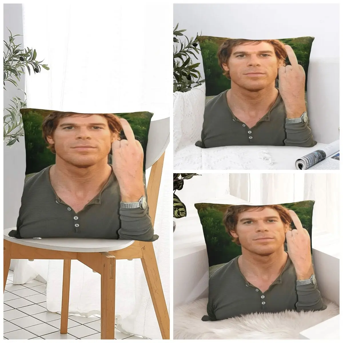 ديكستر مورغان كيس وسادة غطاء الوسادة مربع الرسم وسادة غطاء الأزياء سادات لكرسي غرفة المعيشة