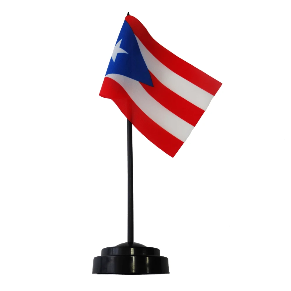 Puerto Rico Desk Flag 4x6inch Conference Negotiation Flag Product Display Office Top Desk Ornaments Flags