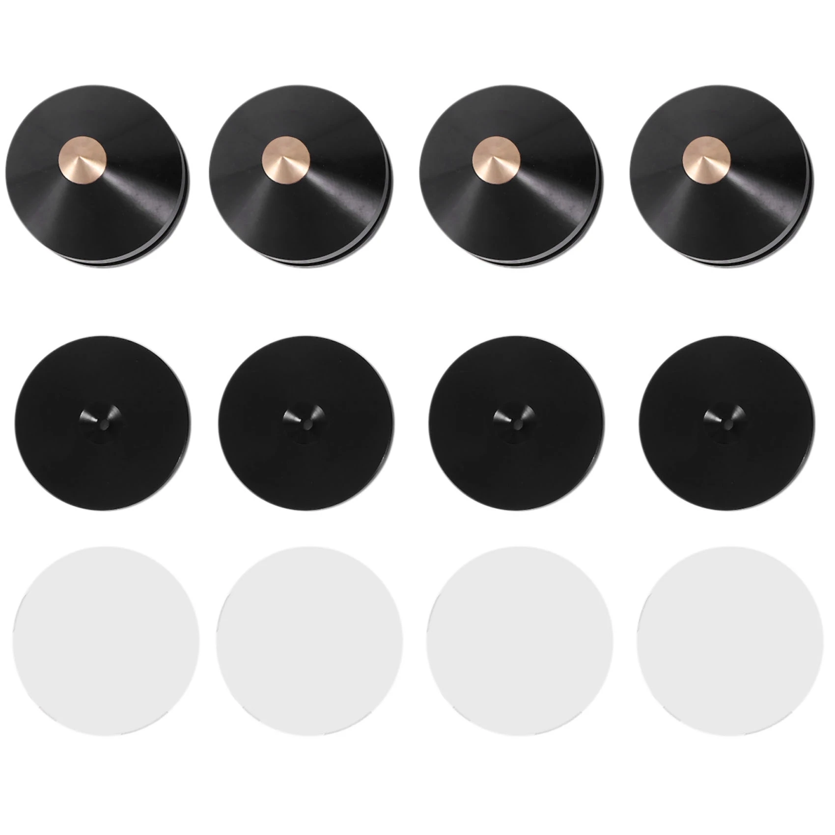 1 conjuntos de alto-falante picos suporte pés áudio alto-falante peças reparo turntable diy alto-falante suporte choque pino unhas e almofadas ac