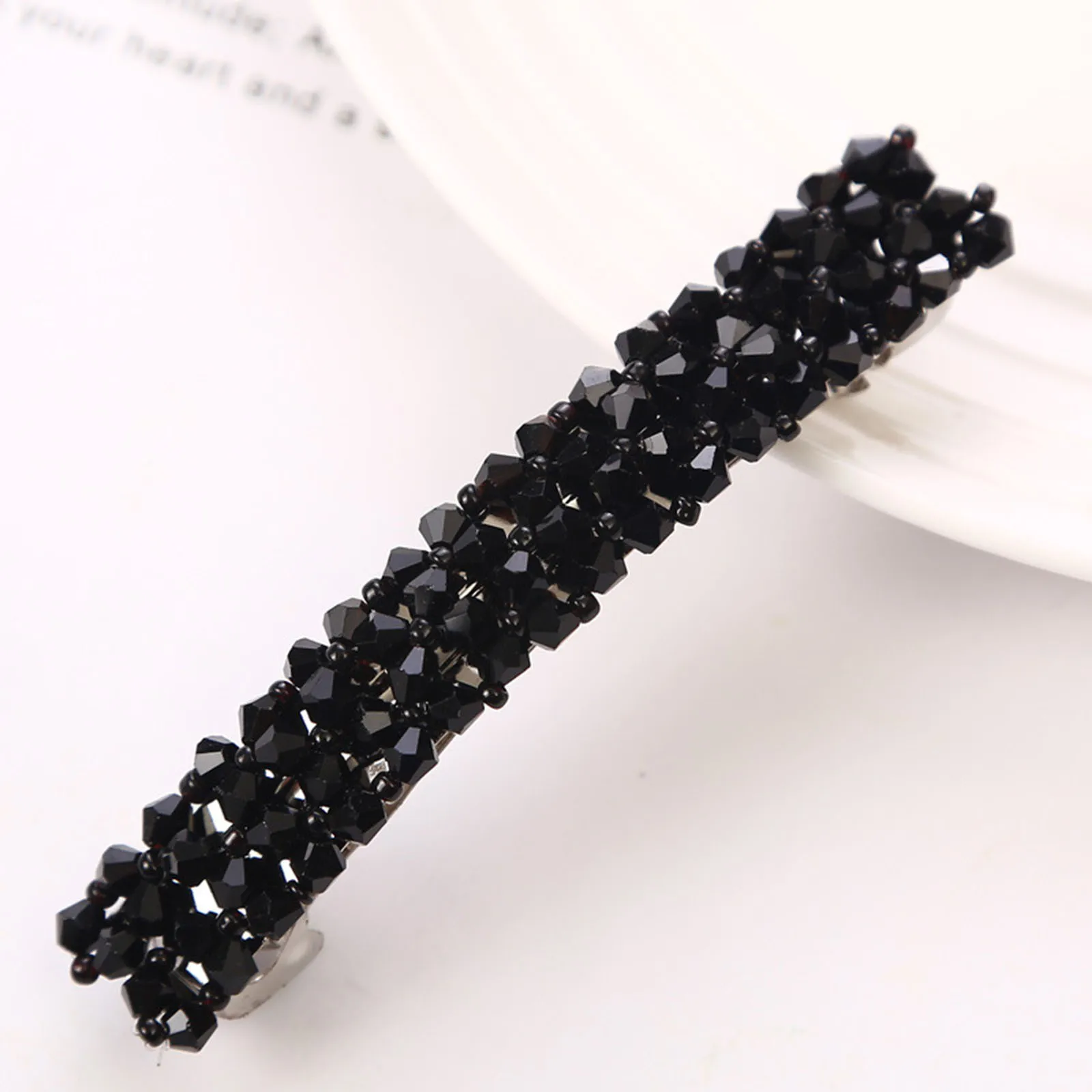 

Hair Clips With Grips Luxury Hair Clips For Women Bling Rhinestones Prom Pins Barrettes White Gumki Do WłOsóW Dziewczynki