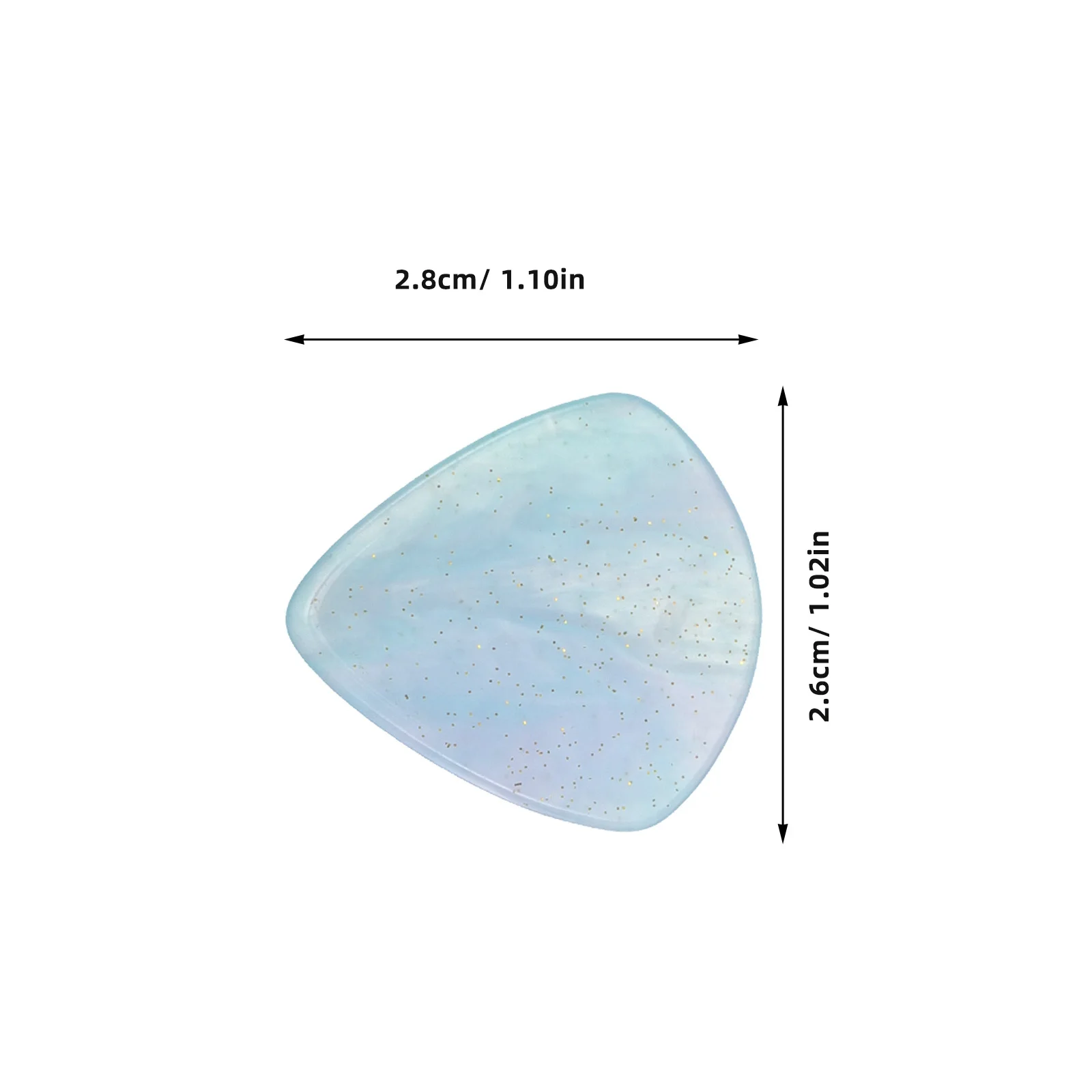5 قطعة يختار الغيتار الراتنج على شكل قلب شفافة الأزرق للكهرباء باس الصوتية الغيتار الشعبي Plectrums خفيفة الوزن