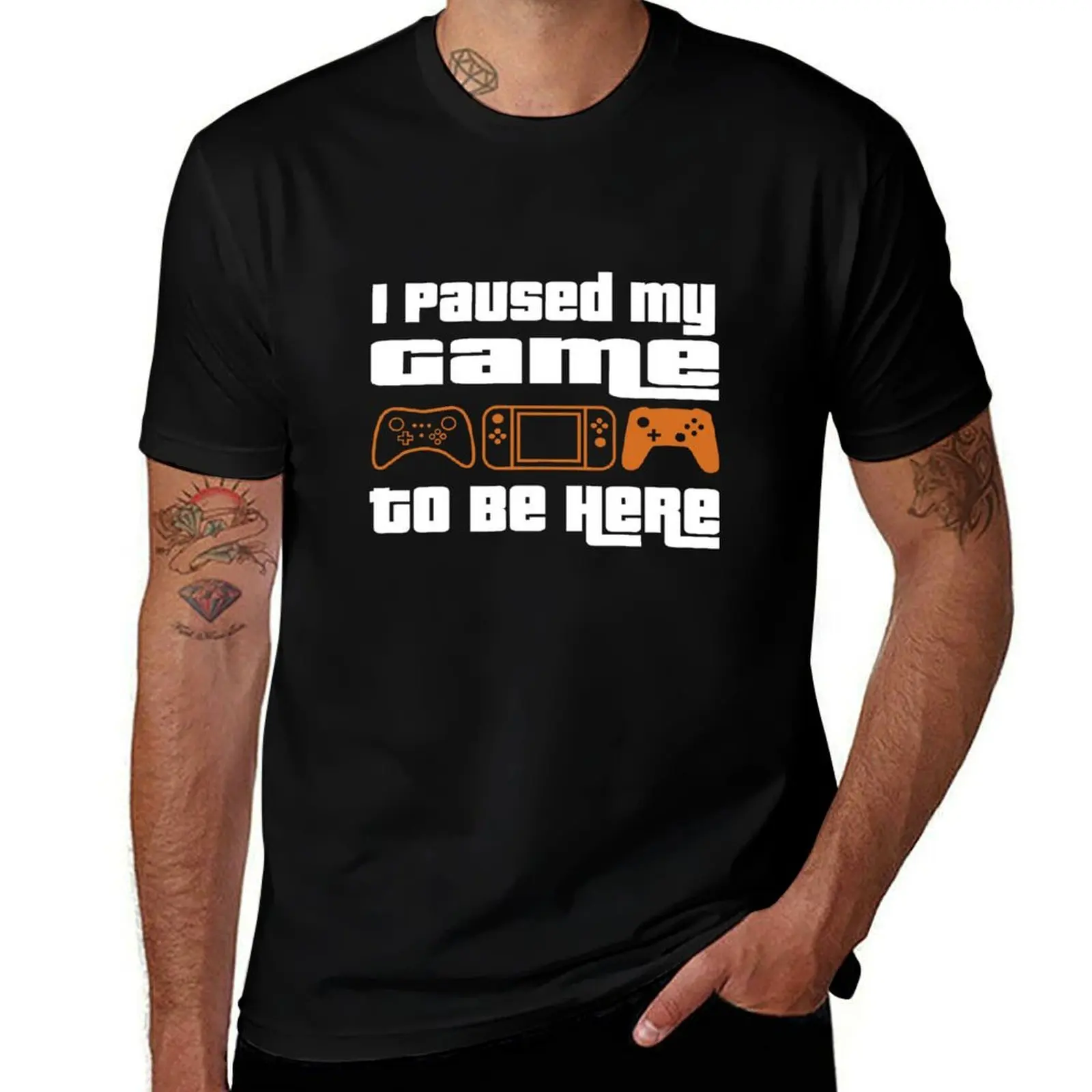 I Paused My-Game To Be Here 2024 T-Shirt Thanksgiving Casual Tee T-Shirt