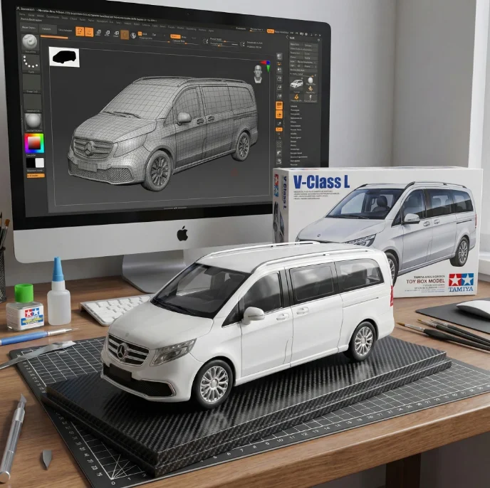 NUOVO 1:24 Benz V260 MPV Modello In Lega di Auto Giocattolo Fonde Sotto Pressione Casting Suono e Luce Tirare Indietro Auto Giocattoli Per I Bambini veicolo