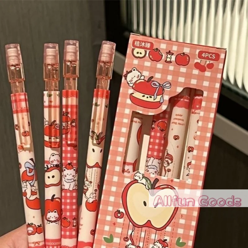 4Pcs 0.5mm Mechanical Pencils With Eraser Smooth Writing Erasable Automatic Pencil School Office Supplies Student Stationery