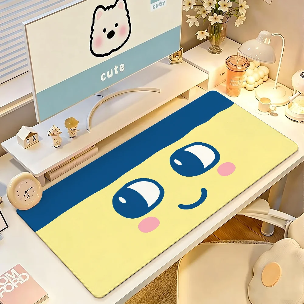Cartoon T-Tamagotchi Kawaii Mouse Pad Large Non-Slip Waterproof Mat Stitched Edge Keyboard Pad for Gaming Daily Office