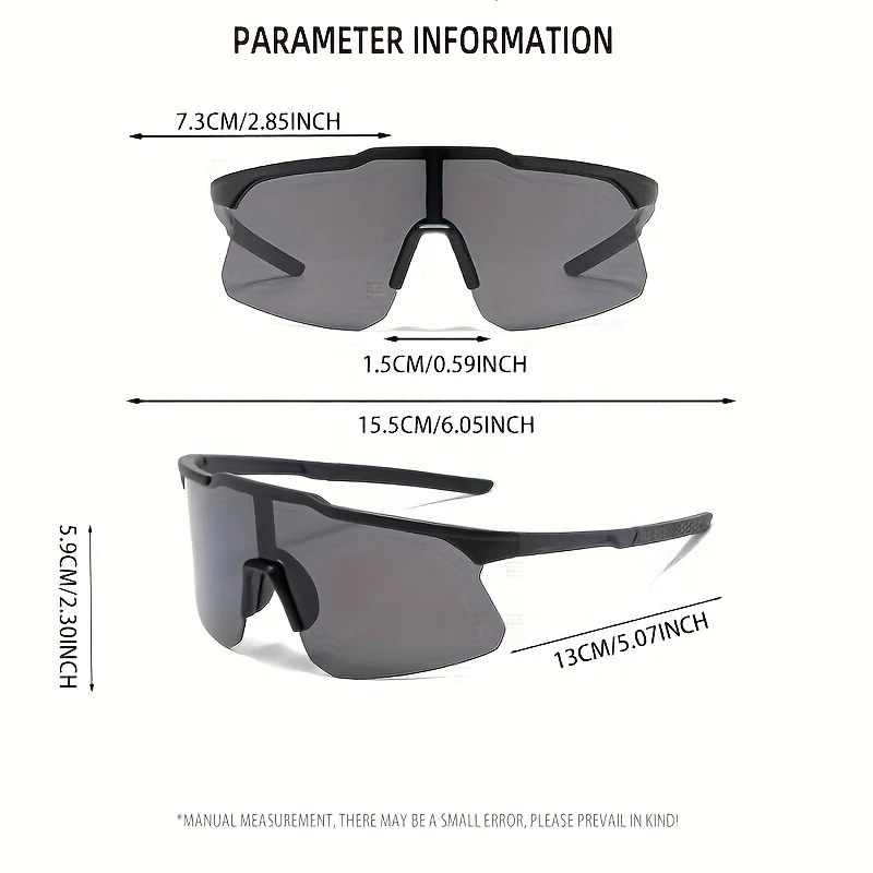 Übergroße Sonnenbrille für Herren, Modische Verspiegelte Sportbrille zum Skifahren, Trendige Damen Anti-UV Outdoor Wanderbrille UV400 Sonnenbrille – Detail 6