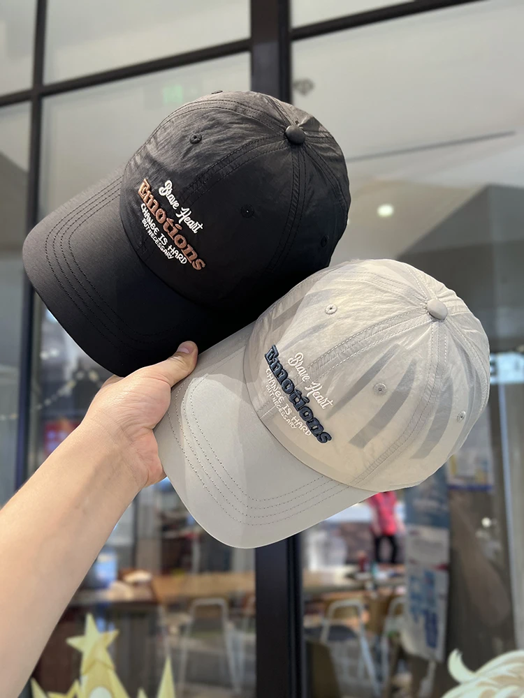 

Embroidery letter baseball cap men and women outdoor sports sun protection quick-drying thin breathable cap