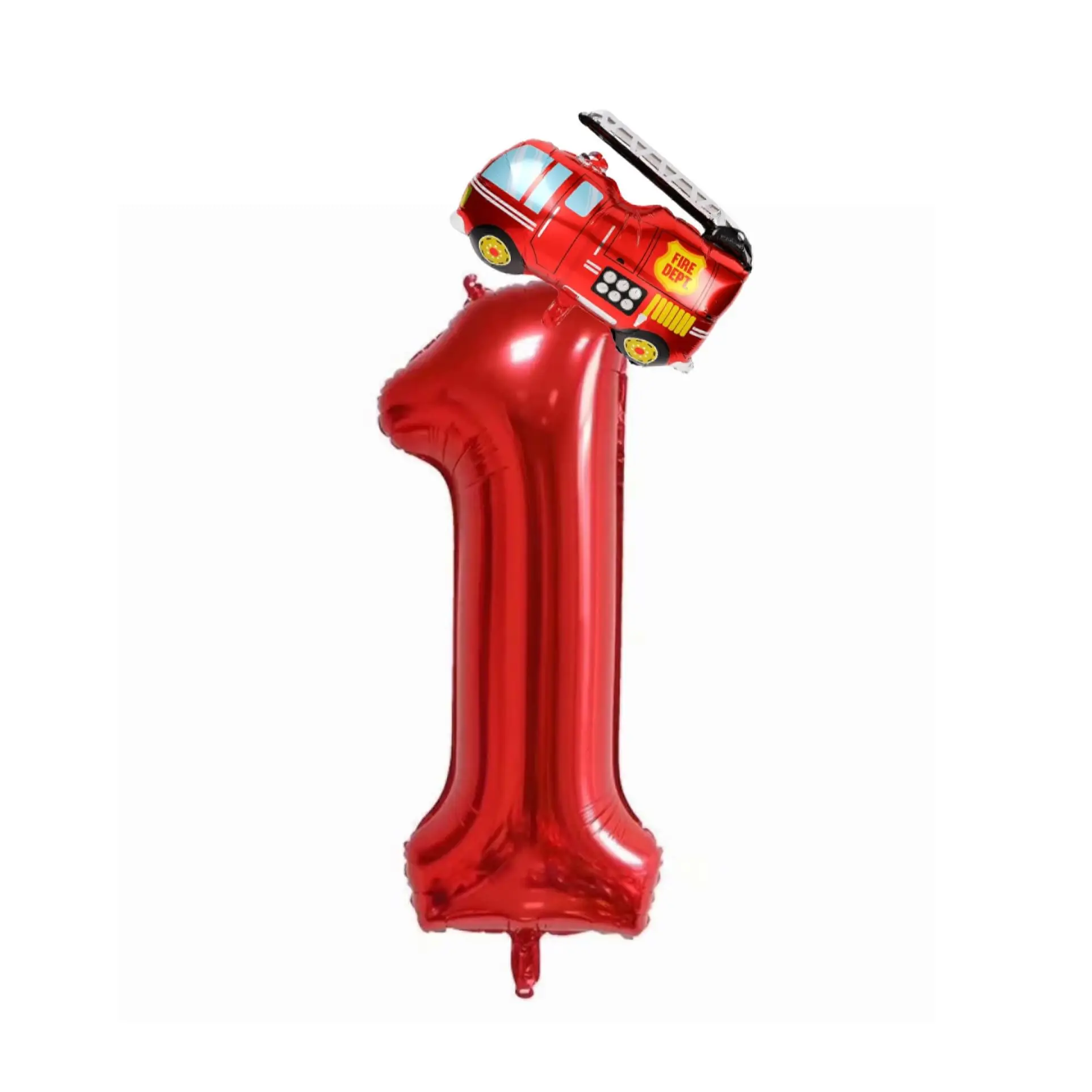 Suministros para fiesta de bombero, globo Digital de 0 a 9 números, Mini globo de helio de aluminio para camión de bomberos, decoración para fiesta de rescate de bombero de cumpleaños para niños