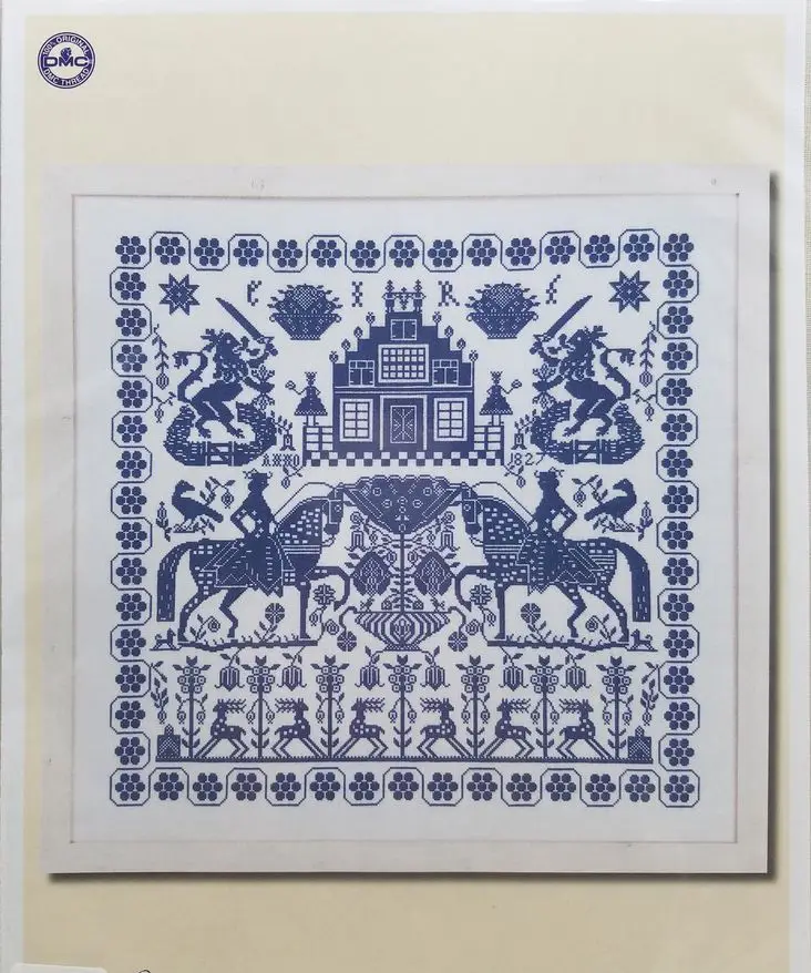 

Guard Blue Denmark Counted Cross Stitch Kits, Chinese Embroidery Needlework Sets, 11CT, 14CT, 18CT, 25CT, 28CT, DIY