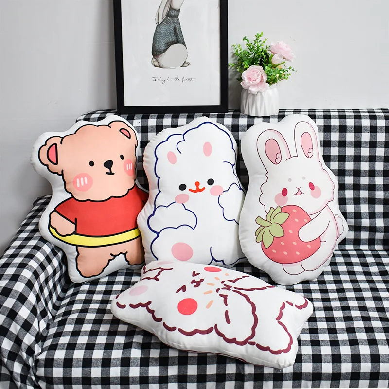 Custom Plush Pillow Case Cheap Wholesale NO MOQ Anime Irregular Shaped Pillow Fabrics Made Pillowcases Covers