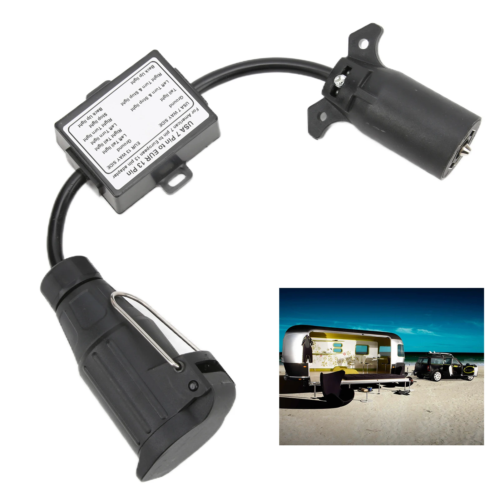 

13-контактный автомобильный разъем, пластиковый автомобильный разъем, 7-контактный разъем для автомобиля США, автомобильный 7-контактный разъем для европейского 13-контактного круглого разъема для автомобиля и грузовика