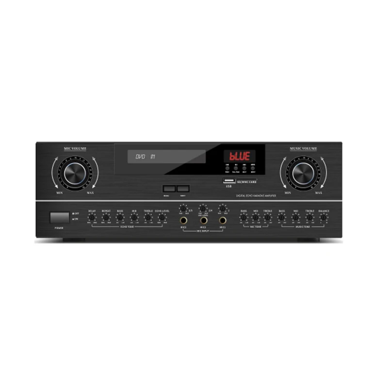 

Dual Reverb Hifi Audio Processor KTV KARAOKE System Dsp Digital Audio Processor Built In 150W/250W/350/450W Power