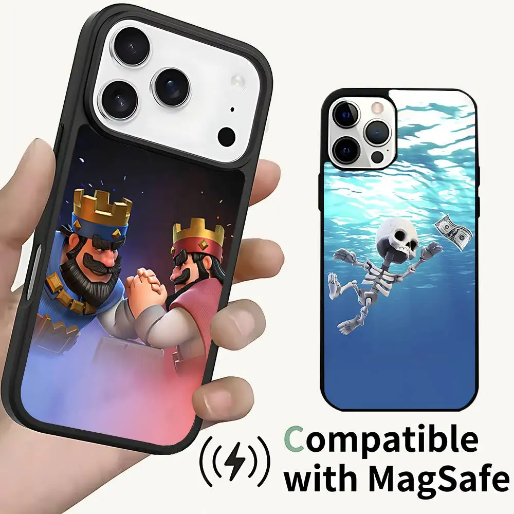 

C-Clash Royale GAME Phone Case For iPhone 17,16,15,14,13,12,11,Pro,Max,Plus,Mini,SE4,E Magnetic Magsafe Wireless Charging