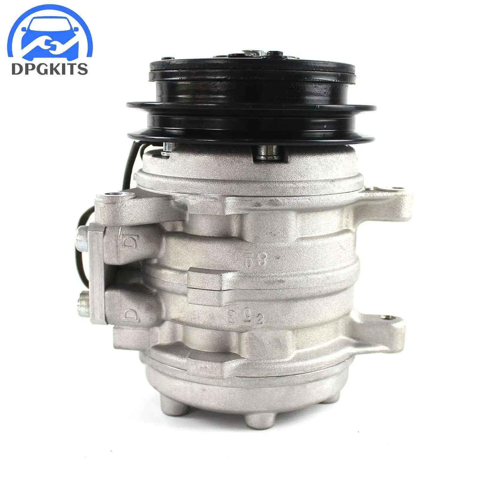 12V A/C Compressor Assy with Single Groove Clutch T0070-87290 for Kubota L4310DT-GST-C/HST-C L4610DT-HST-C M4900-CAB Tractors