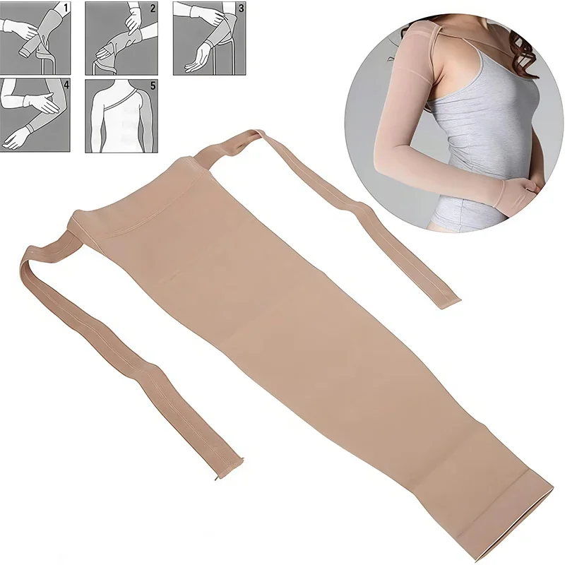 Graduated Compression Full Arm Sleeve 20‑30 mmHg,Elastic Arm Support Sleeve,Tubular Arm Protector for Daily Arm Support Use