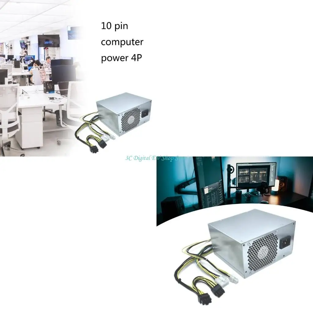 E74D 10Pin 500W Desktop Computer Power Supply Unit for ThinkStation M90t P340 P350