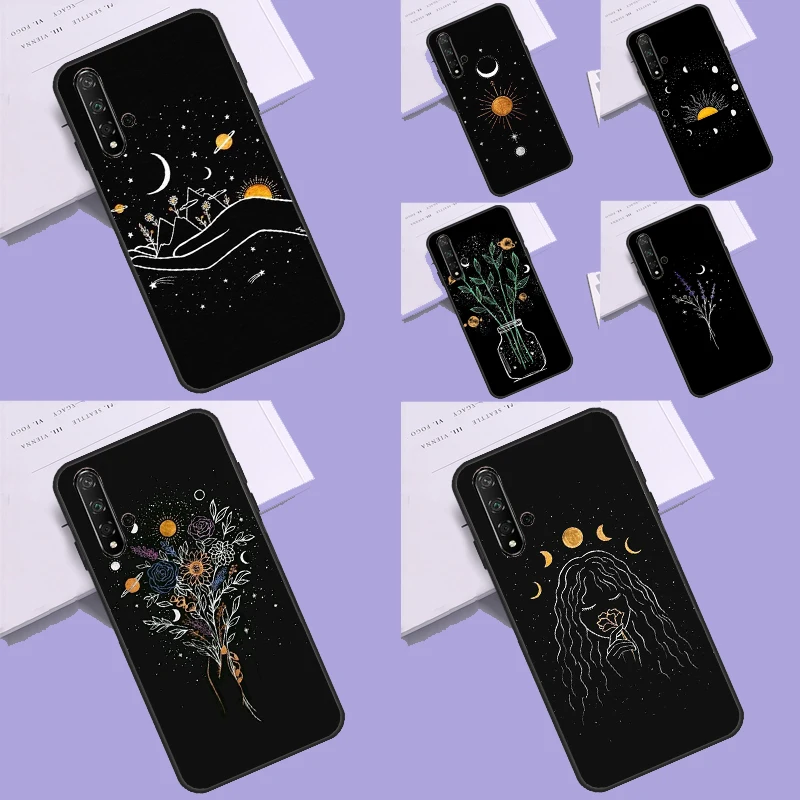 Constellations Stars Sun Moon Galaxy Case For Huawei Nova 3i 8i 11i Y90 Y70 Y60 Y61 Nova 5T 9 10 SE P40 P30 Lite Mate 60 P60 Pro