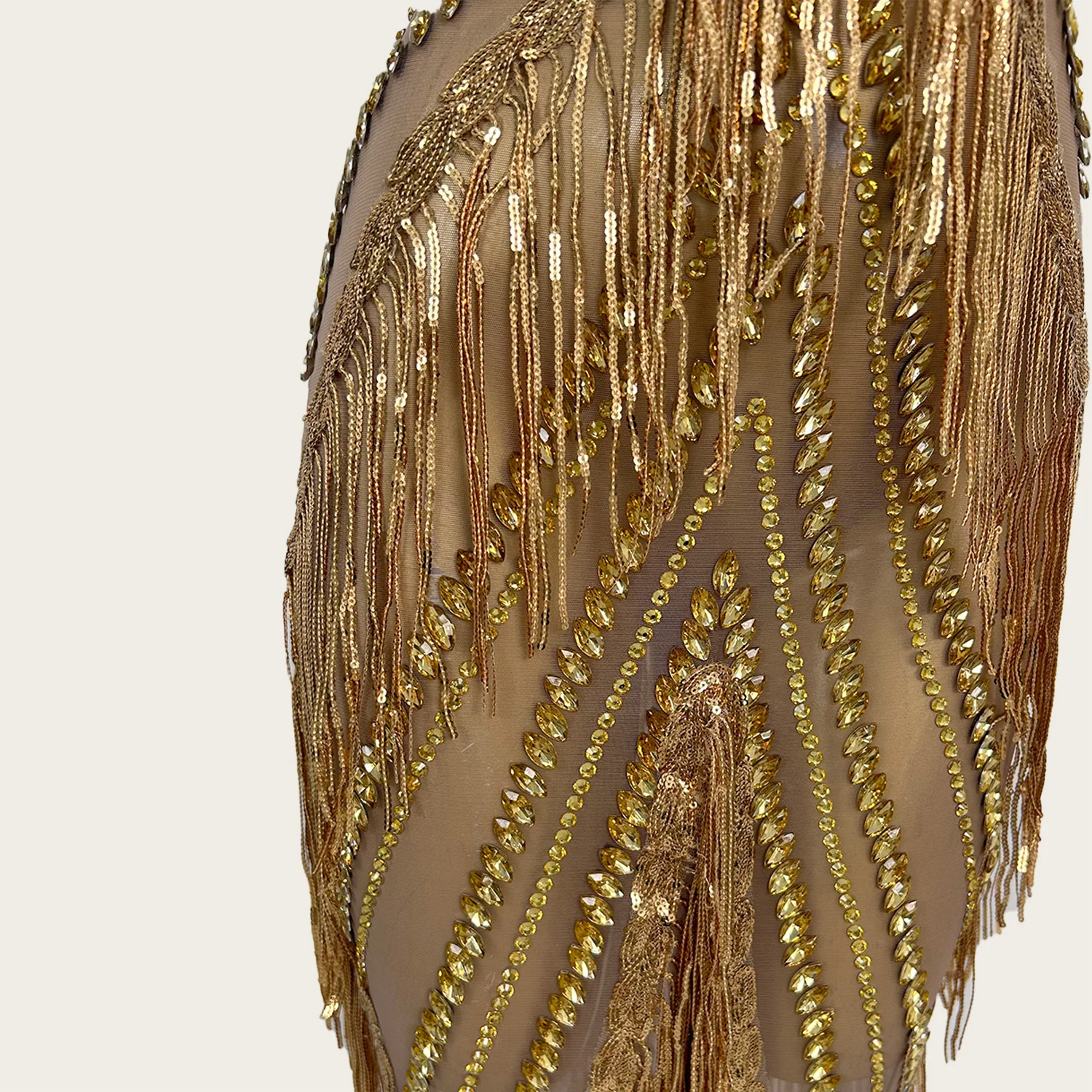 Vestidos largos de malla transparente con borlas y lentejuelas y cristales brillantes, vestido de noche elegante para mujer, traje de fiesta de cumpleaños, Shexian