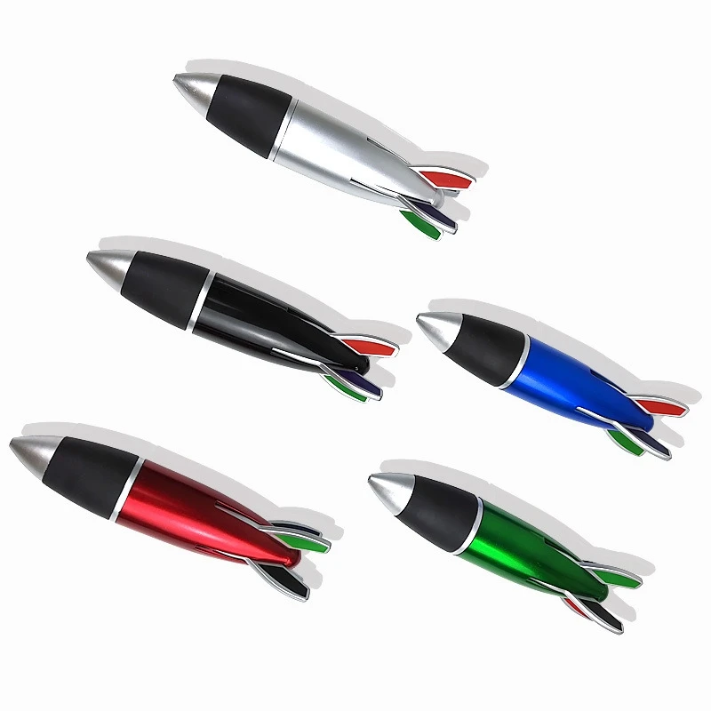 20Pcs 4-color Creative Missile Aircraft Rocket Design Ballpoint Pens Four color pens