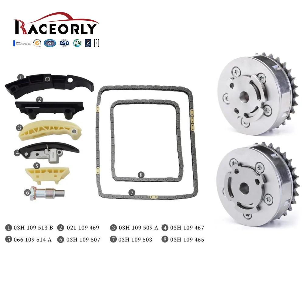 

RACEORLY Timing Chain Camshaft Adjuster Kit For VW Touareg Phaeton 3.2L BMX BRJ