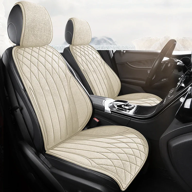

Universal Car Seat Cover Four Season Auto Flax Breathable Seat Covers for Car Seats Cover Protection Cars Accessories