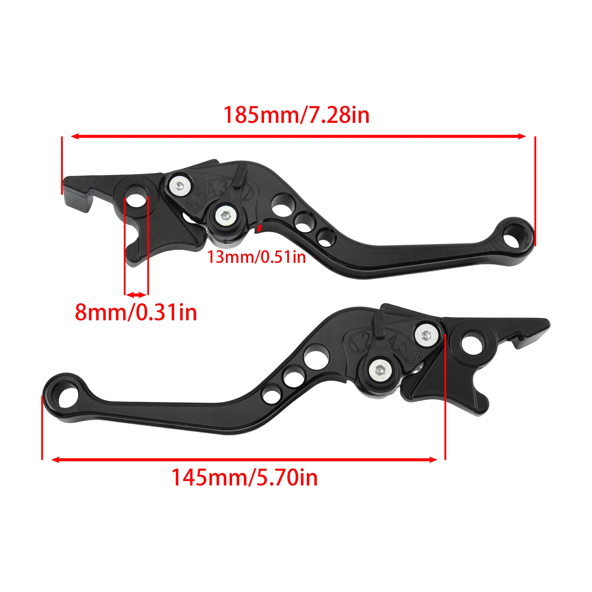 Universal Brake & Clutch Levers Modified Supermoto DirtBike Aluminum Front Rear Disc Brakes Double Disc Brake Handle Lever Parts