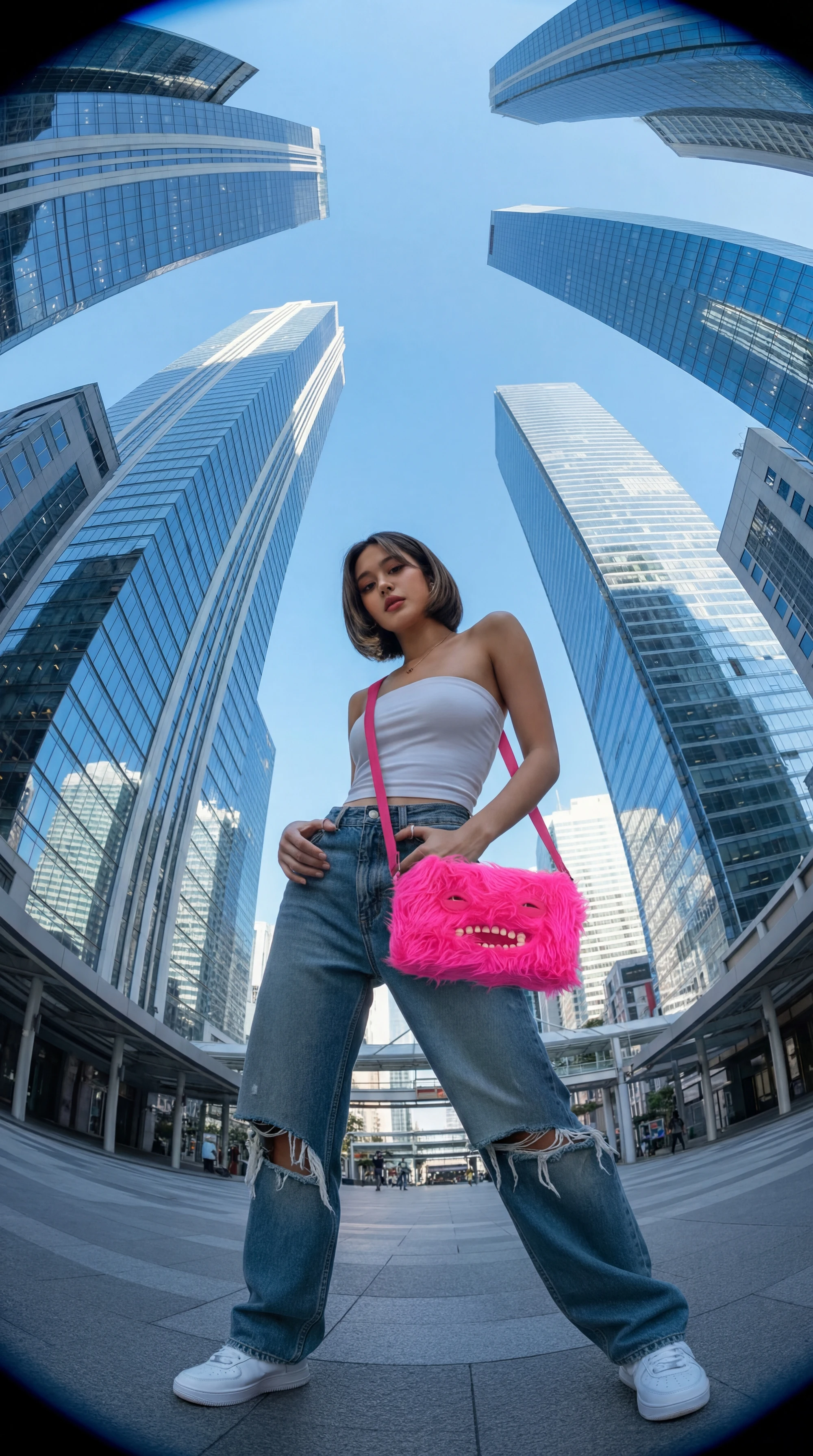 Fuggler Ugly Tooth Monster Fluffy Crossbody bag Cute Fugglers Plush Purse Backpack Wallet Girls Cartoon Animal with Chain Strap