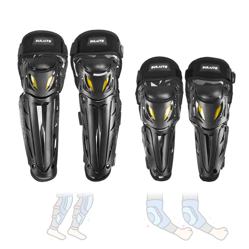 Motorcycle knee pads Riding windproof and anti-fall leggings Protective gear for off-road Elbow pads Knight equipment Men women