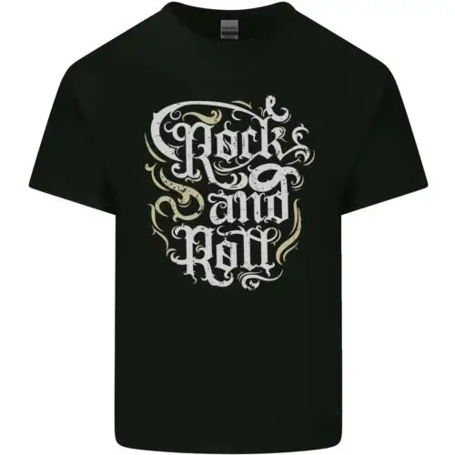 A Rock n Roll Design Mens Cotton T-Shirt Tee Top