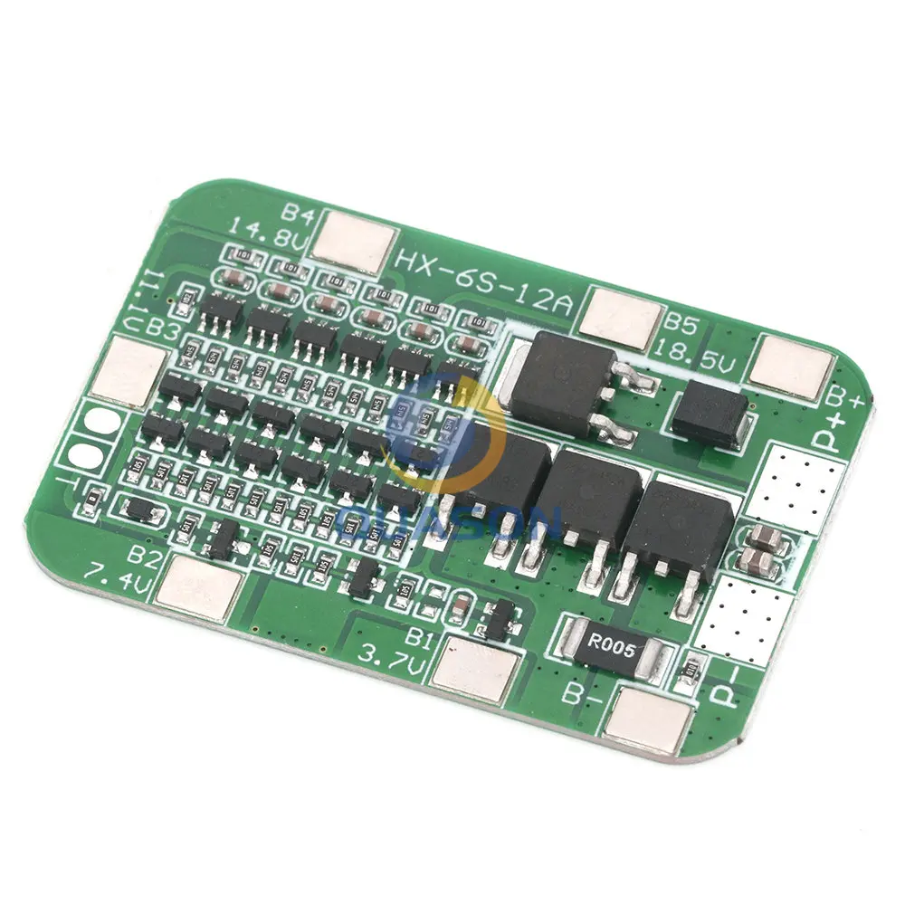 Scheda di protezione BMS PCB 6S 12A 24V per modulo batteria al litio agli ioni di litio da 6 pacchi 18650 nuovo arrivo