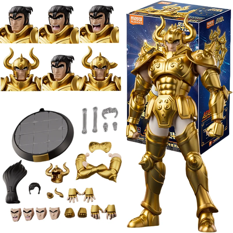 

In Stock Blokees Saint Seiya Aldebaran Siegfried Pegasus Action Figure Movable Assembly Collection Anime Model Doll Toys Gifts