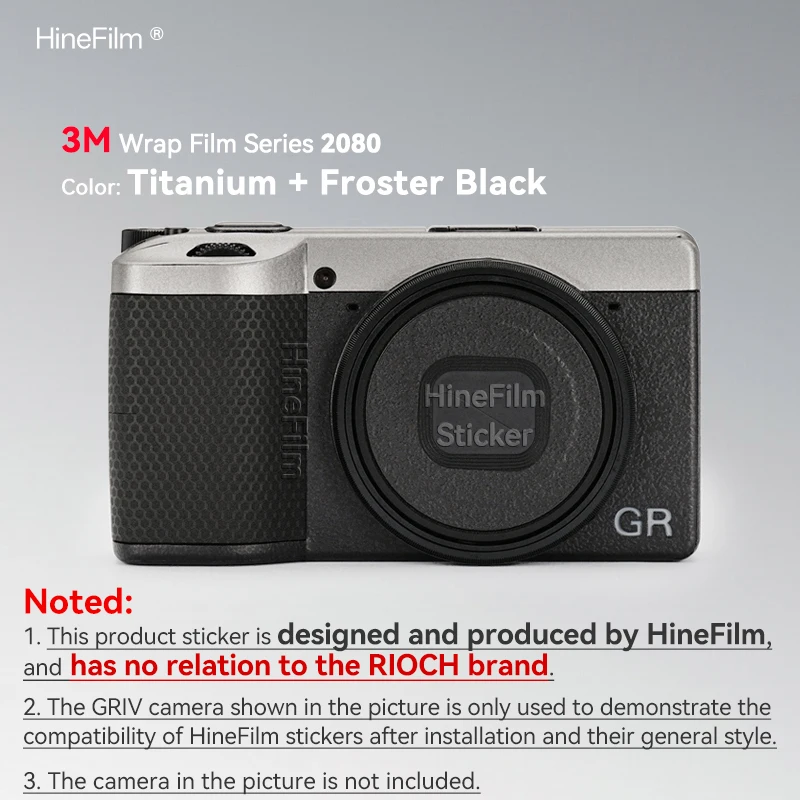 Hinefilm pele para ricoh gr4 iv câmera adesivo para ricoh griv decalque pele gr4 envoltório capa gr 4 pele protetora