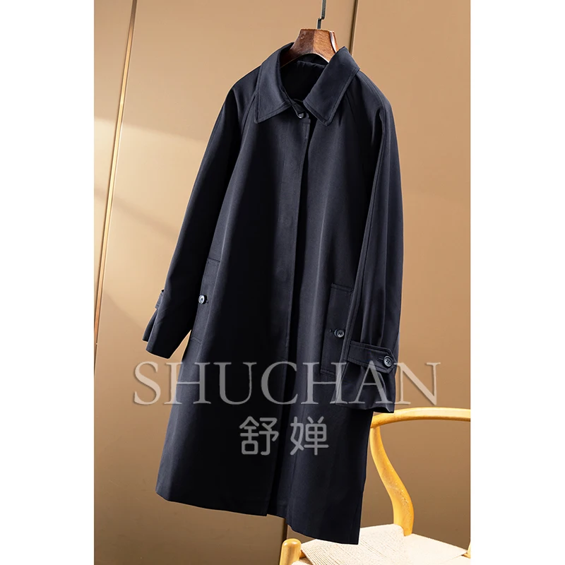 New Relaxed and Stylish, British Early Autumn + Jane Commuter Medium and Long Trench Coat Female 1Y71