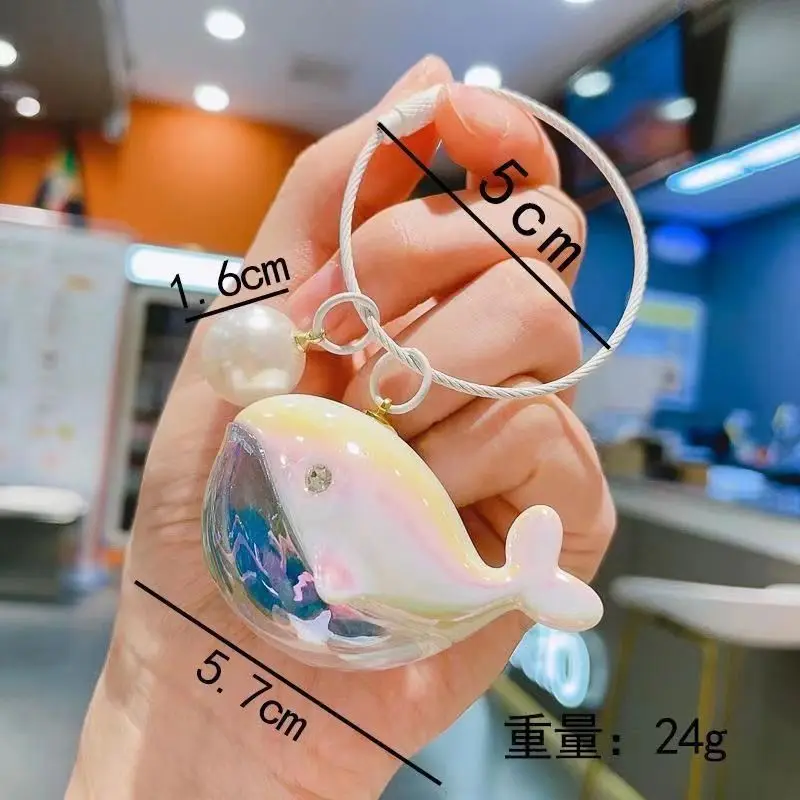 جميل دولفين المفاتيح الصغيرة الراتنج الأزرق الحوت كيرينغ قلادة حلية لحقيبة مدرسية النساء الفتيات سلسلة مفاتيح مجوهرات هدايا