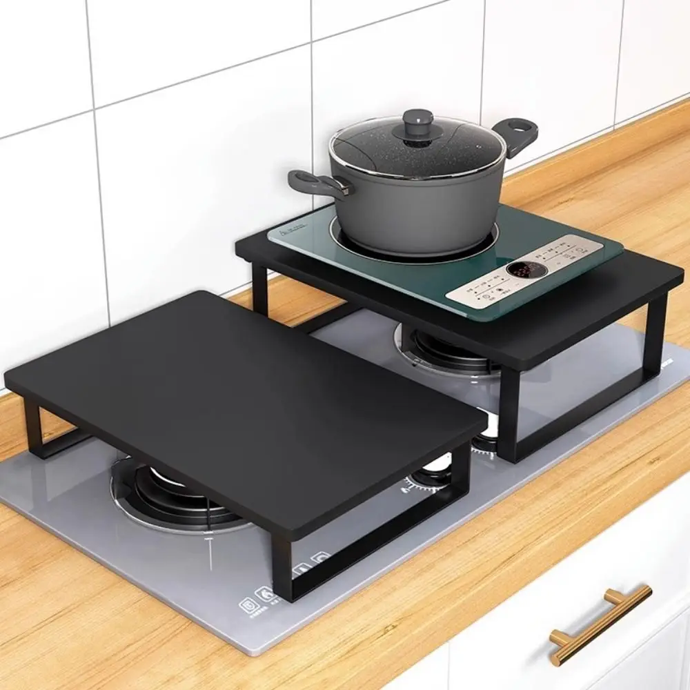 

Extra Storage Kitchen Counter Rack Stackable Anti-Slip Countertop Organizer Easy Assembly Space Saver Desktop Computer Risers