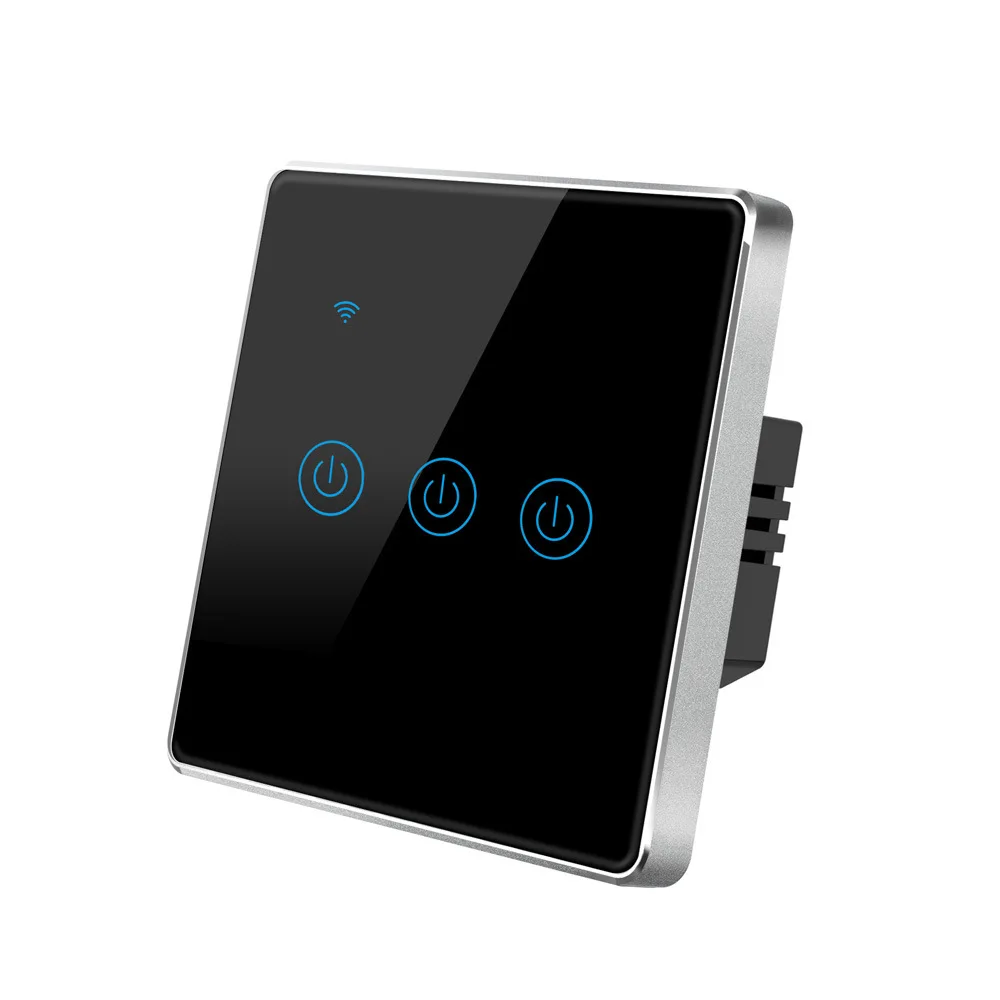 Europäischer britischer Standard 86 mm Zigbee Smart Wifi Switch Modern Zero Fire Wire Metallrahmen Handy-Fernbedienungsstecker