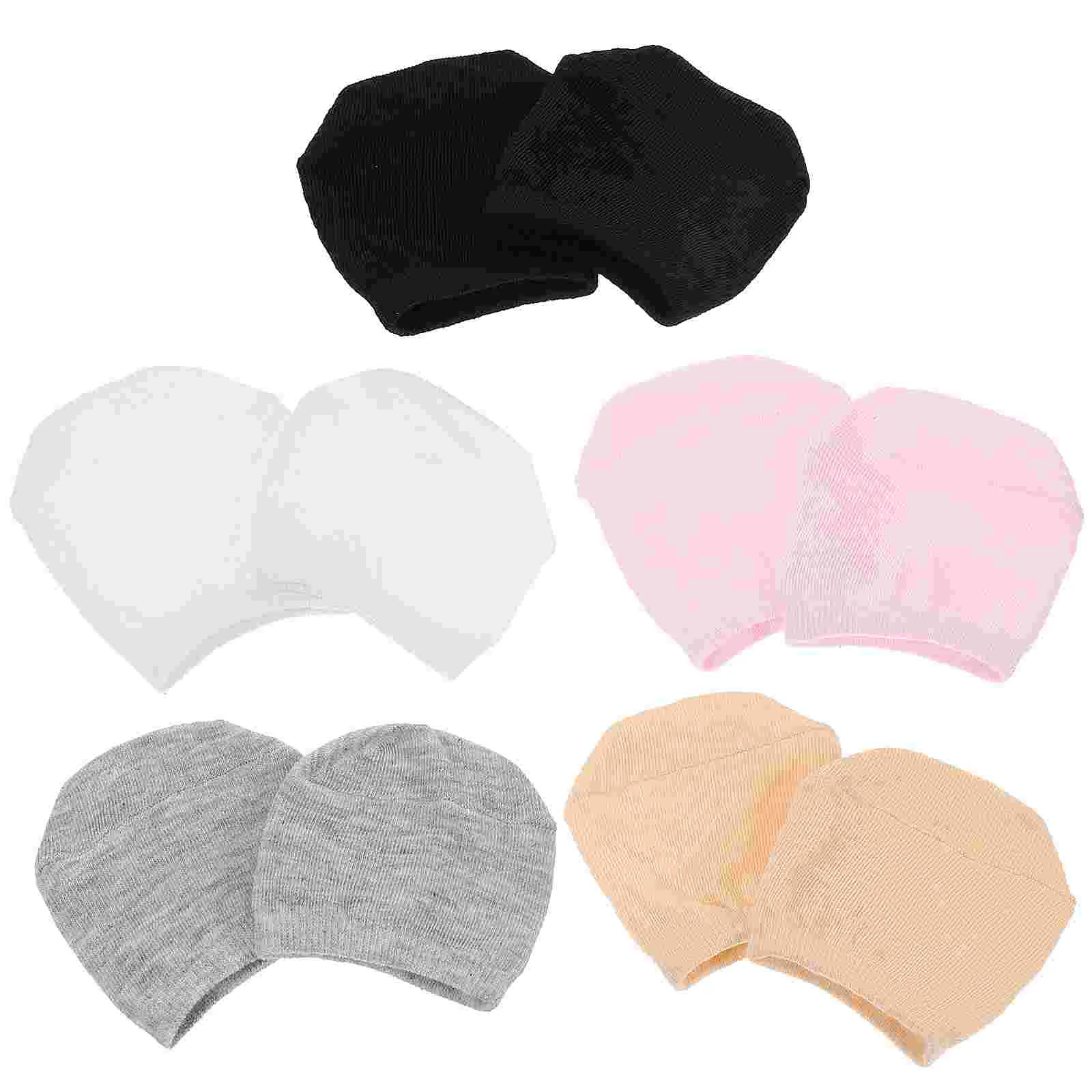 

5 Pairs Socks for Women Non Slip Cushion Bottom Toe Cover Half Skid Topper Boat Invisible