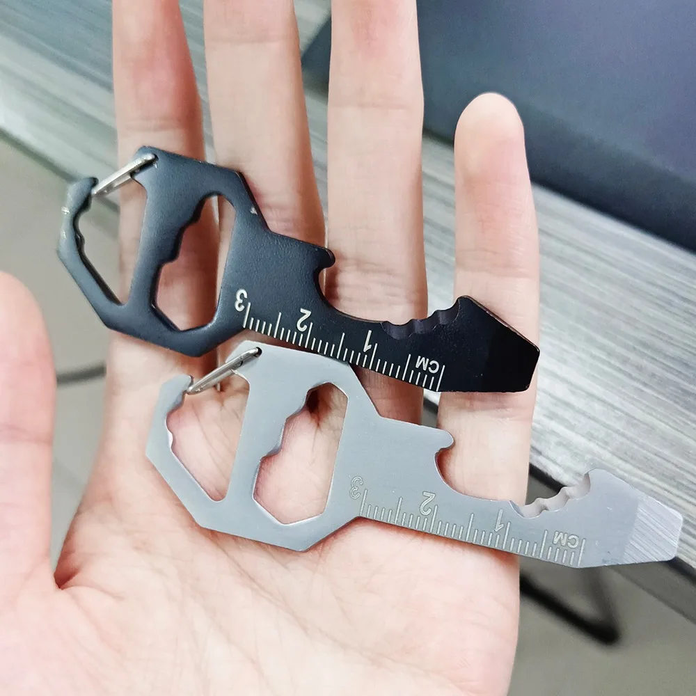 Kreative Flaschenöffner Schlüsselanhänger Outdoor Tragbare Multi-tool Männer Frauen Auto Motorrad Schlüsselanhänger Anhänger Schnell-Hängendes Zubehör