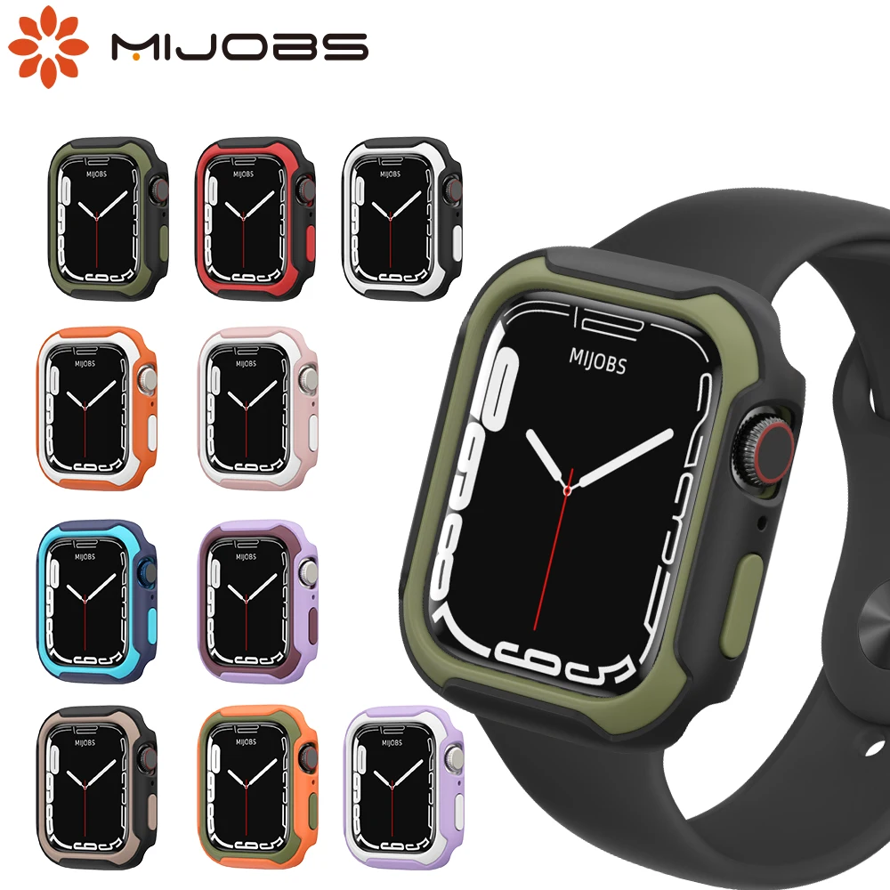 

Case For Apple Watch Series 8 7 6 5 4 SE Compatible 40mm 41mm 44mm 45mm Screen Protector Cover Bumper for i Watch Smart Bracelet